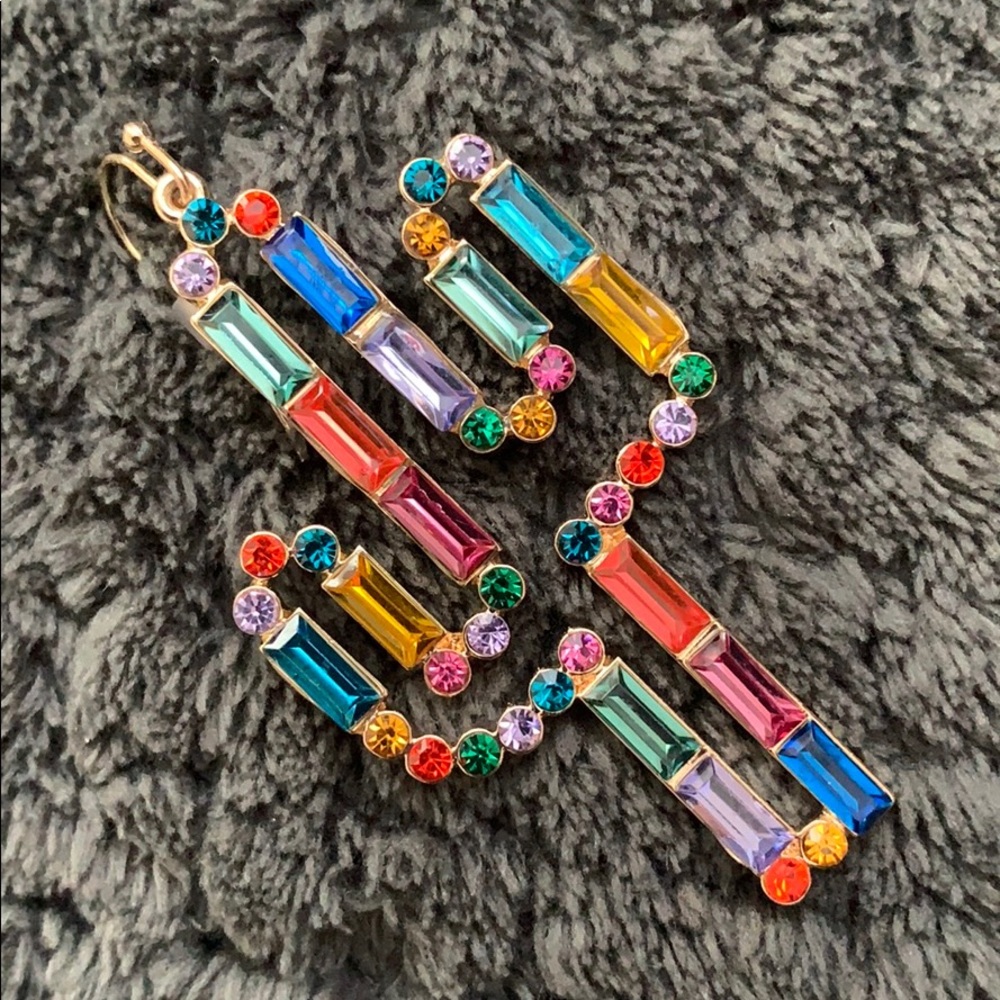 NEW!! ADORABLE Colorful Rhinestone Cactus Earrings